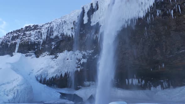 Seljalandsfoss Waterfall In Iceland During Winter 1