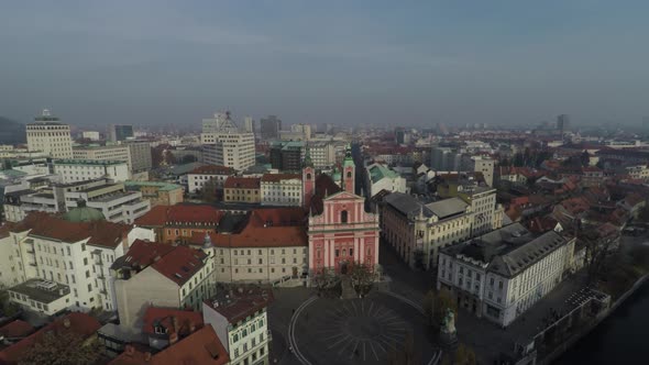 Aerial view of the Franciscan Church alt