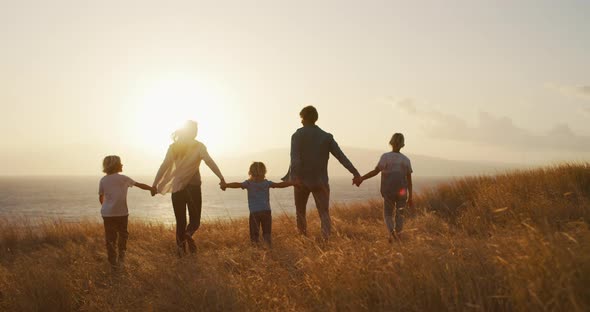 Family fun in golden fields alt