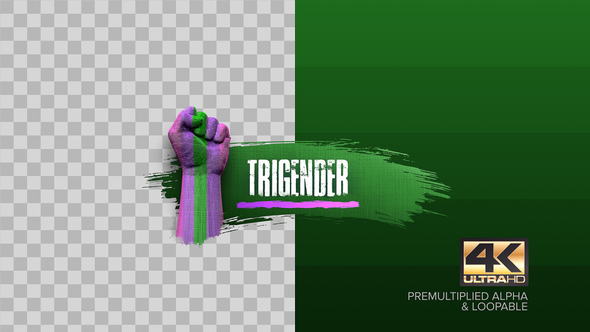 Trigender Gender Sign Background Animation 4k