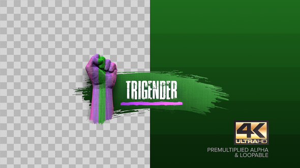 Trigender Gender Sign Background Animation 4k alt