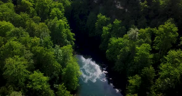 Sky Reflection On A Small Beautiful Deep Lake In A Fresh Green Forest In Daytime In Summer Camping T alt