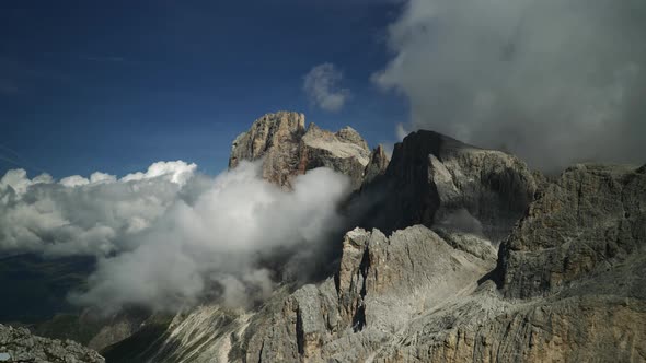 Timelapse Of The Pale Di San Martino Dolomites On A Cloudy Day alt