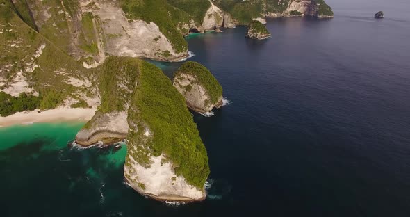 Aerial photography of small islands in the sea