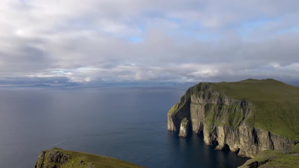 Drone Over Coastline With Asmundarstakkur Sea Stack alt