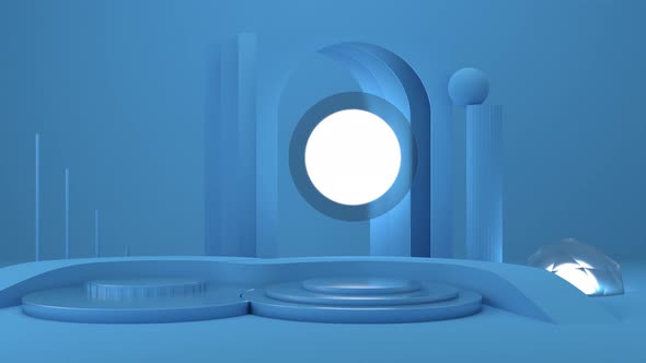 Stage Luxury Minimal Cyan Pantone Looping animation