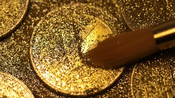 Brush Cleans L Coin Made As Currency From Sparkles Macro alt
