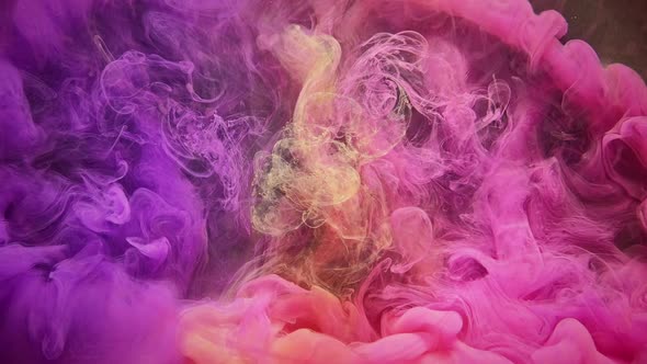 Color Blast Ink Water Drop Pink Purple Yellow Mist alt