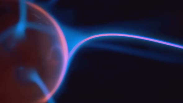 Plasma Lightning Ball, Energy Lines Slowly Move Inside