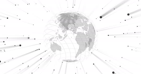 Dot particle showing the Internet connectivity all over the world. 03 alt