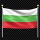 Flag Of Bulgaria Waving In Double Pole Looped - VideoHive Item for Sale