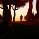Young Man Walking Alone in the Forest at a Sunset Landscape - VideoHive Item for Sale