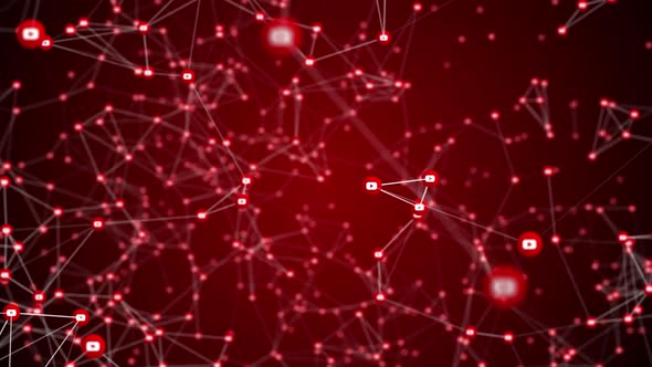 Youtube Social Networks Cloud Data Network Seamless Loop 4K Plexus Style  alt
