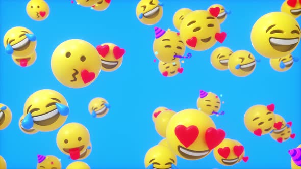 Falling Emojis Backdrop Loop