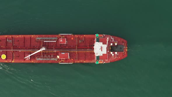Oil tanker (LPG or chemical) is floating at sea oil port terminal. Oil and gas petrochemical tanker