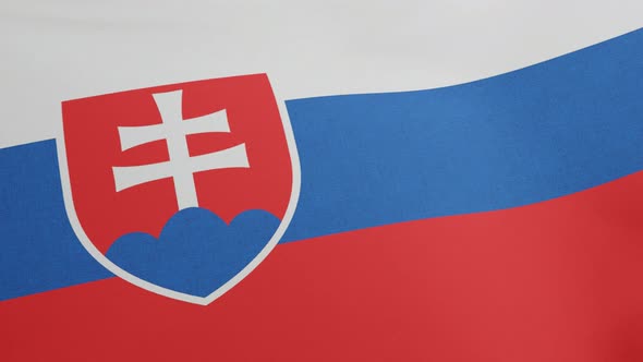 National Flag of Slovakia Waving Original Colors 3D Render Slovak Republic Flag Textile Designed By alt