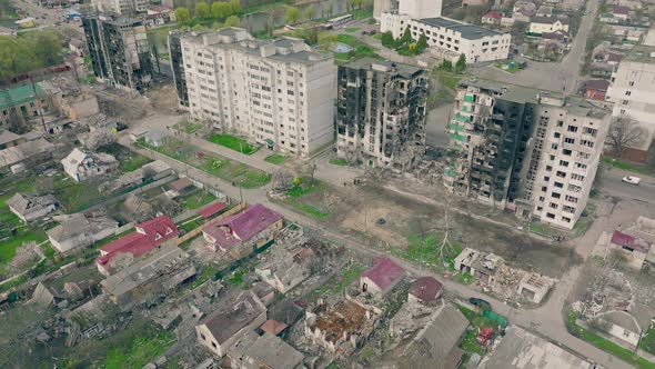 War Ukraine Damage House Destruction Danger Building Borodynka, Stock ...