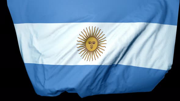 Argentina Unfolding Flag
