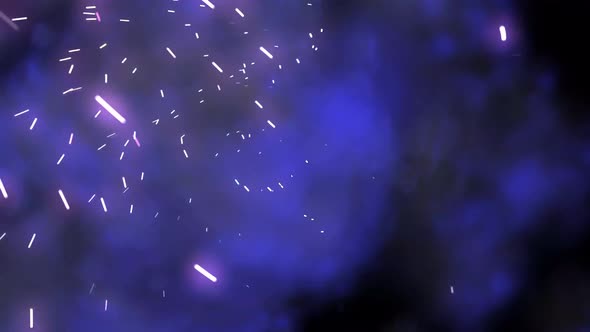 Stars Flying Into Clouds Space Moving Background