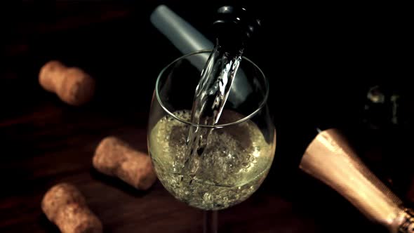 From the Bottle Pour Champagne Into the Glass alt
