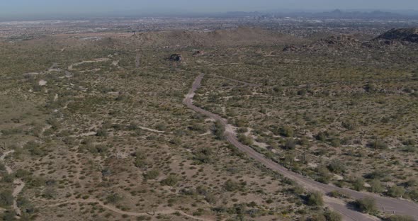 A winding trail in the South Mountain Park Preserve alt
