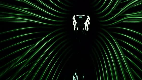 Silhouette of walking angel alt