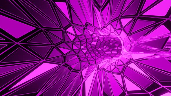 Hypnotic Endless Tunnel, 3D Spectrum Sci-Fi VJ Loop Motion Graphics