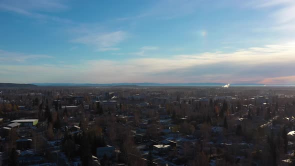 Fairbanks Downtown on Sunny Winter Morning alt