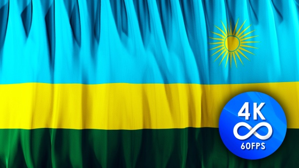 Flag loop RWANDA |4K| 60fps