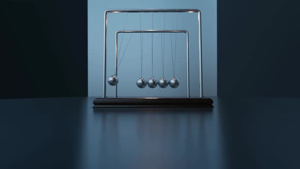 Pendulum Balls Swinging Newtons Cradle Moment Time Passing Success Business