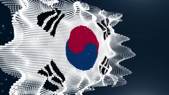 South Korea Particle Flag