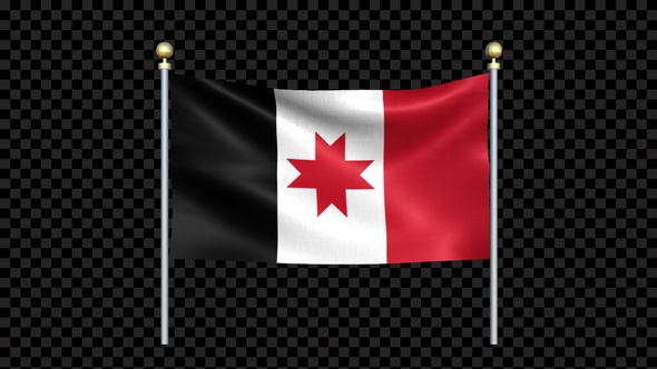 Udmurtia Flag Waving In Double Pole Looped alt