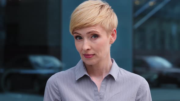 Closeup Emotional Female Face with Natural Makeup Perfect Skin alt