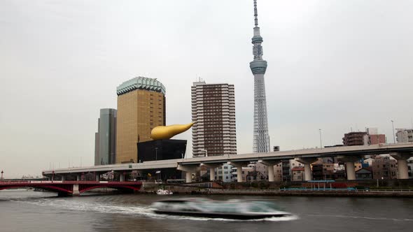 Tokyo Day Cityscape Sumida City Japan Time Lapse alt