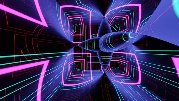 Vj Loop Animation Mysteries Of Neon Light 02