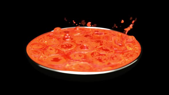 Boiling Ketchup On A Steel Surface