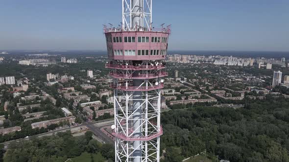 Kyiv. Ukraine: TV Tower. Aerial View alt