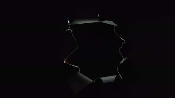 Like Gesture Hand Thumb Up Black Breakthrough Hole alt