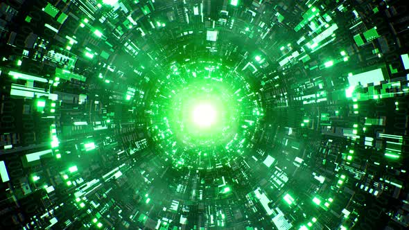 Technology Binary Data Scifi Tunnel Loop 4K alt