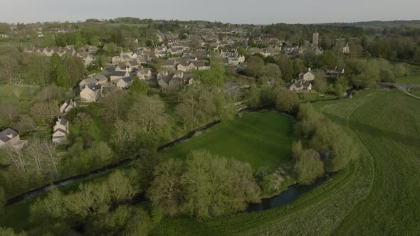 Charlbury Town Aerial View Oxfordshire Spring Season UK