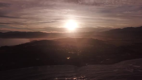 Kaikoura sunset aerial footage