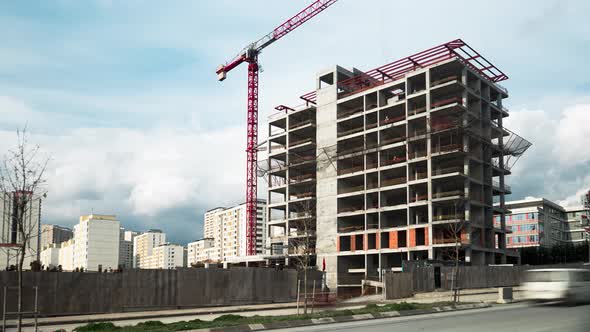 Under construction site timelapse alt