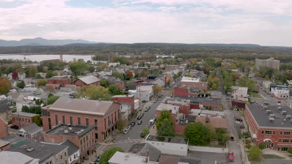 Town of Hudson New York Aerial View