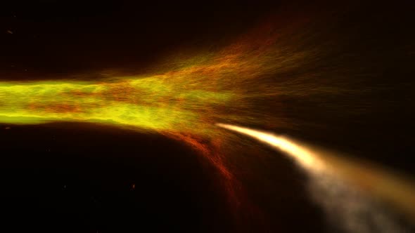 Animation of a warp tunnel in outer space travelling at the speed of light. alt