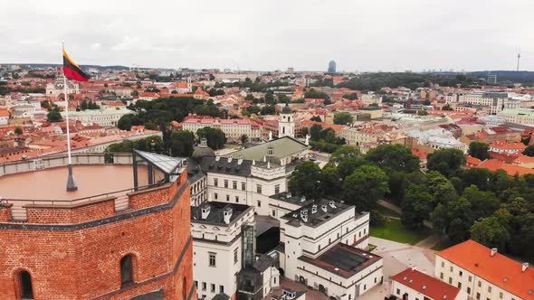 Medieval Castle Tower In Lithuania Capital Vilnius alt