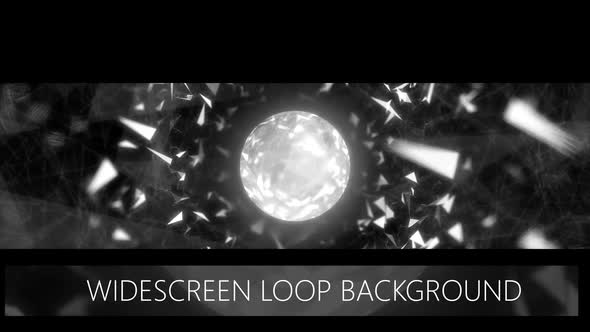 Widescreen Connection Particles Wall Projection Background alt