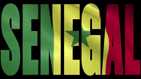 Senegal Flag Into Country Name alt