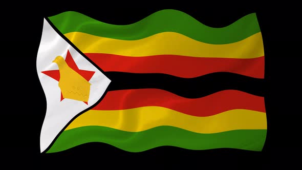 Zimbabwe Flag Wavy National Flag Animation