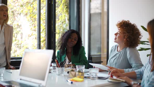 Colleagues during meeting at office alt