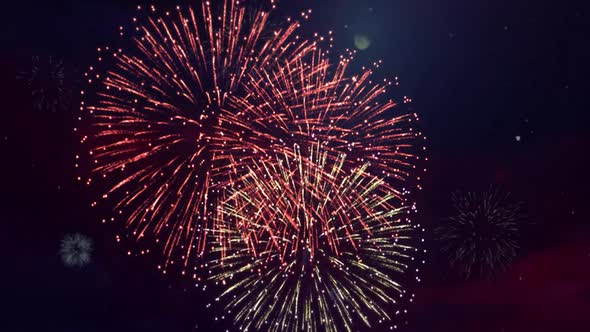 Multi color Multiple shape Explosion display sky night Seamless alt